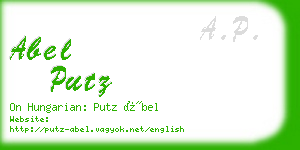 abel putz business card